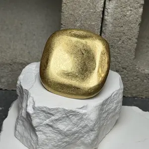 Move in Silence Brushed Adjustable Statement Ring Up To Size 10