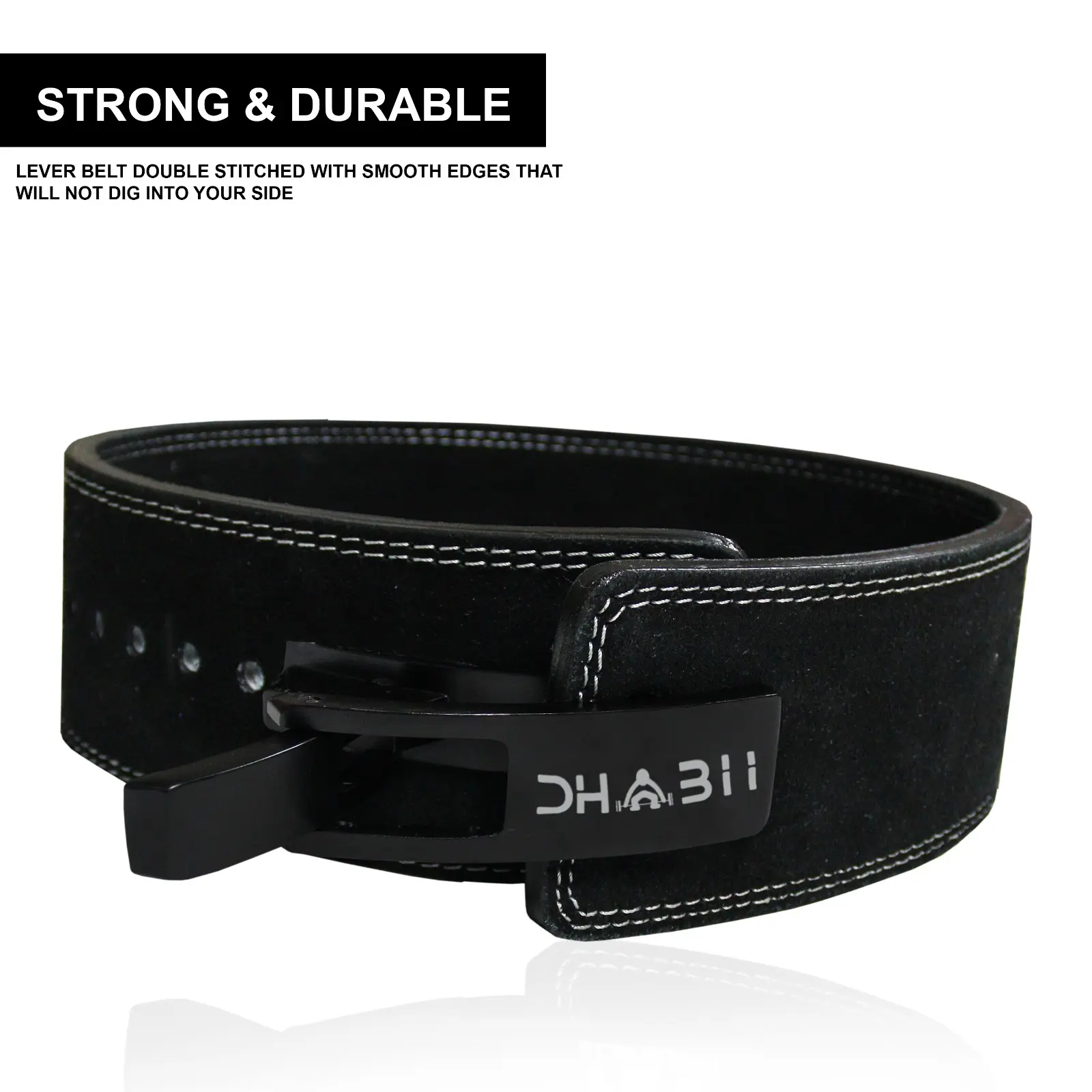 DHABII 10mm Powerlifting Lever Belt - 4-Inch Wide Sport Belt, Gym Training Equipment with Quick Release Steel Buckle for Gym Back Support, Sport Belts