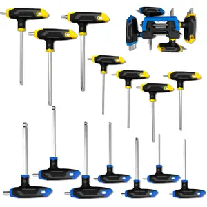 DARK DUCK 14-piece professional hexagonal key & screwdriver set, CR-V high-strength T-shaped wrench-essential portable toolbox for car/household maintenance