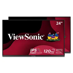 ViewSonic VA2456A-MHD 24" 1080p IPS Dual Pack Head-Only Monitors with 120Hz, Variable Refresh Rate, HDMI, DP, and VGA