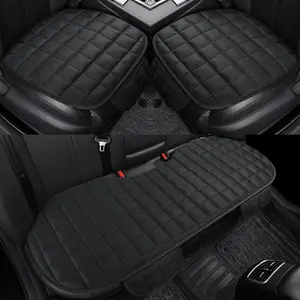 3pcs Full Set Car Seat Covers, Front & Rear Seat Protectors, Automotive Seat Covers, Soft Breathable Linen Texture Fabric, Universal Fit for SUV Truck Sedan