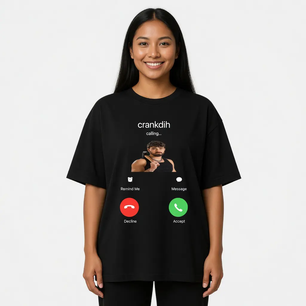 Crankdat Crankdih Calling Shirt, EDM Rave Festival T-Shirt, Dubstep Bass Music Tee, DJ Concert Graphic, Streetwear Merch Cotton Fit
