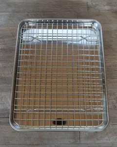 Medium Stainless Steel Tray & Wire Rack
