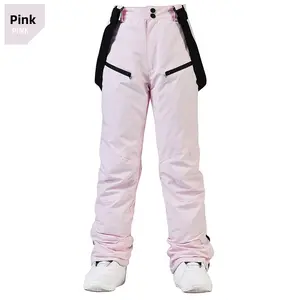 Unisex Athletic Activewear Windproof Waterproof Warm Thick Fabric Sport Outdoor Long Workout Bottoms - Adjustable Strap Ski Pants, Ideal for Snowboarding, Skiing, Sport Outdoor Clothing