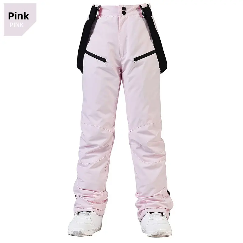 Unisex Windproof Waterproof Ski Pants with Adjustable Straps, Warm Thick Athletic Activewear for Snowboarding and Outdoor Sports, Sport Outdoor Clothing, Long Pants, Thick Fabric, Multi-Size, Workout Bottoms, Water-Resistant