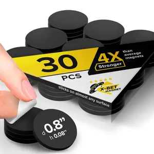 Self Adhesive Magnet Dots (0.8" x 0.8")-Peel & Stick Magnetic Circles - Industrial Flexible Sticky Magnets - Sheets is Alternative to Magnetic Squares, Stickers, Strip & Tape