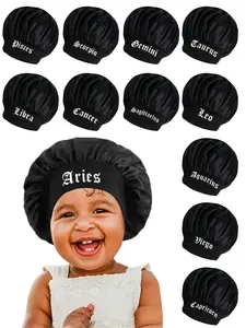 Unisex Zodiac Sleep Cap, Fitted Design for All Seasons, Ideal Gift for Students & Couples, Casual Style Headwear, Sleep Bonnets, Sleeping Bonnet