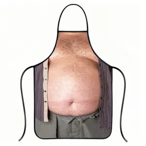 1Pc 2D beautiful patterned apron, Kitchen Cooking Aprons, sleeveless design, perfect for home kitchens, restaurants, outdoor gatherings and barbecues, both for cooking and cleaning.