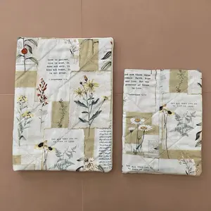 Handmade Bible Cover - 100% Cotton, Custom Sizes Available, Plaid Pattern, Two Pockets, Perfect for Biblical Reading and Notes