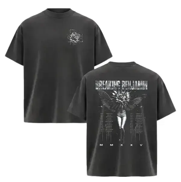 Retro NEW Breaking Benjamin album Washed T-Shirt , Breaking Benjamin Shirt ,Music Graphic Tee , Rock Band Shirt, Retro Music Tee, Rock Music Lover Shirt, Vintage Band Shirts Casual Cotton Fabric Fit Top ,Top Men's and Women's Clothing