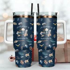 H Potter 20oz - 40oz Tumbler Stainless Steel, Double Wall Insulated, With Handle – Magic Wizard Series Design, Perfect Gift for Fans