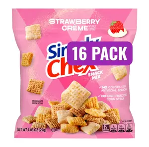Strawberry Creme Snack Mix, Single Serve Pouch, 1.03 Oz, Pack of 16, Bundled By Shoppyway
