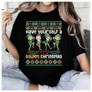 Delivered after Christmas-Golden Girls Christmas ELF Graphic T-Shirt - Funny Classic Vintage Movie Character Tee, Great for Fan Wear