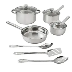 Mainstays Stainless Steel 10-Piece Cookware Set