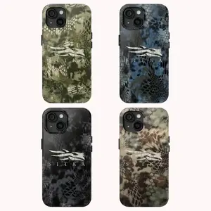 Sitka Camo Tactical Hunting Kryptek Style Camouflage Pattern Rugged Outdoorsmen Art Trendy Tough Phone Case. Rustic Country Aesthetic Heavy Duty Shockproof Protective Cover for iPhone 17 Pro Max 16 Air 15 14 13 12 11.