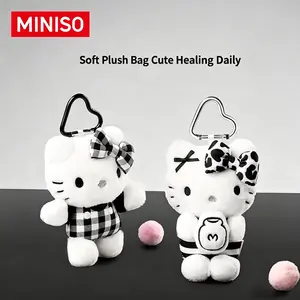 MINISO Authentic Hello Kitty Plush Keychain, Cute Kitty Doll Bag Pendant Charm, Kawaii Cartoon Backpack Hanging Ornament, Exquisite Collectible Decor, Perfect  Valentine’s Day Birthday Holiday Gift for Girls Lovers and Hello Kitty Fans#Summervibes