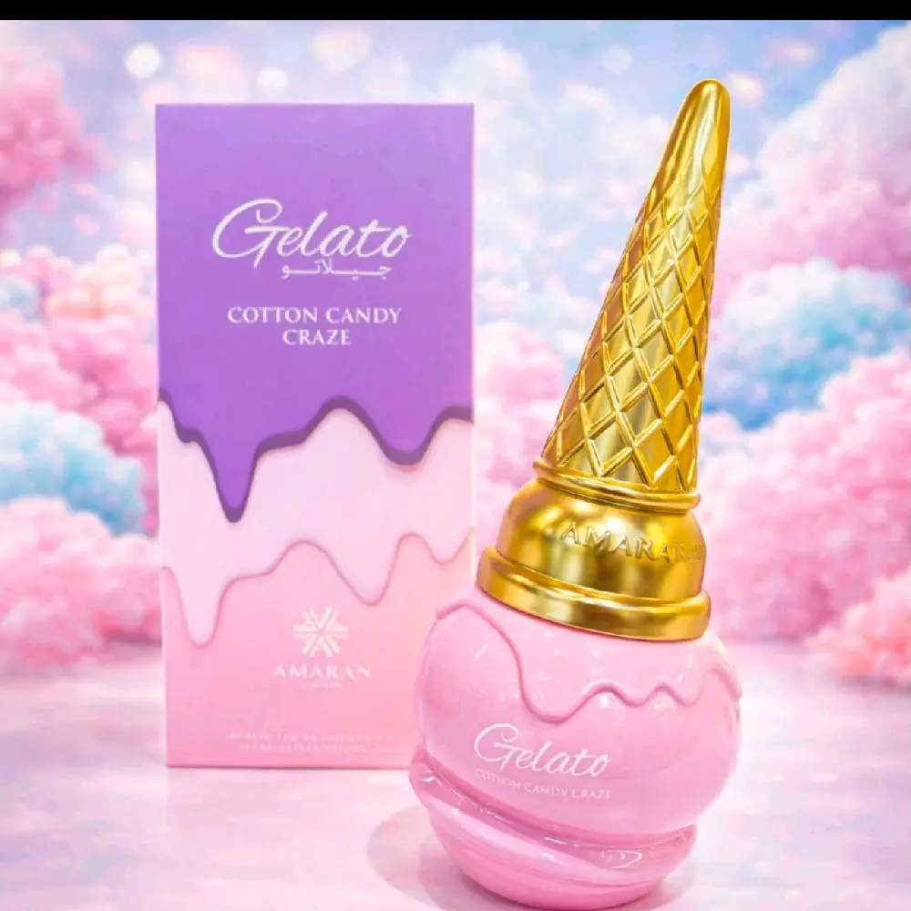 Women's Cotton Candy Eau de Parfum - Sweet Creamy Scent in Ice Cream Shaped Bottle