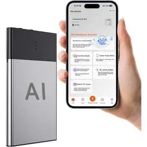 64GB Voice Recorder with APP Control 138 Languages Translation Smart Noise Reduction for Meetings Lectures Interviews Portable Magnetic Design AI Recording Device Real Time Transcription One Touch Recording Long Battery Life Compact Mini Recorder Business