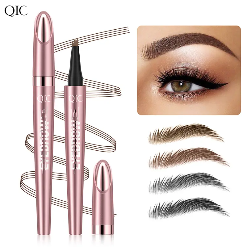 Long-Lasting Waterproof Micro-Fork Tip Eyebrow Pen - Daily Brow Definer, Precision Pencil, Filler Pen, Easy-to-Apply Micro Stroke Tool for Natural Definition, Makeup Eyebrow Pencils