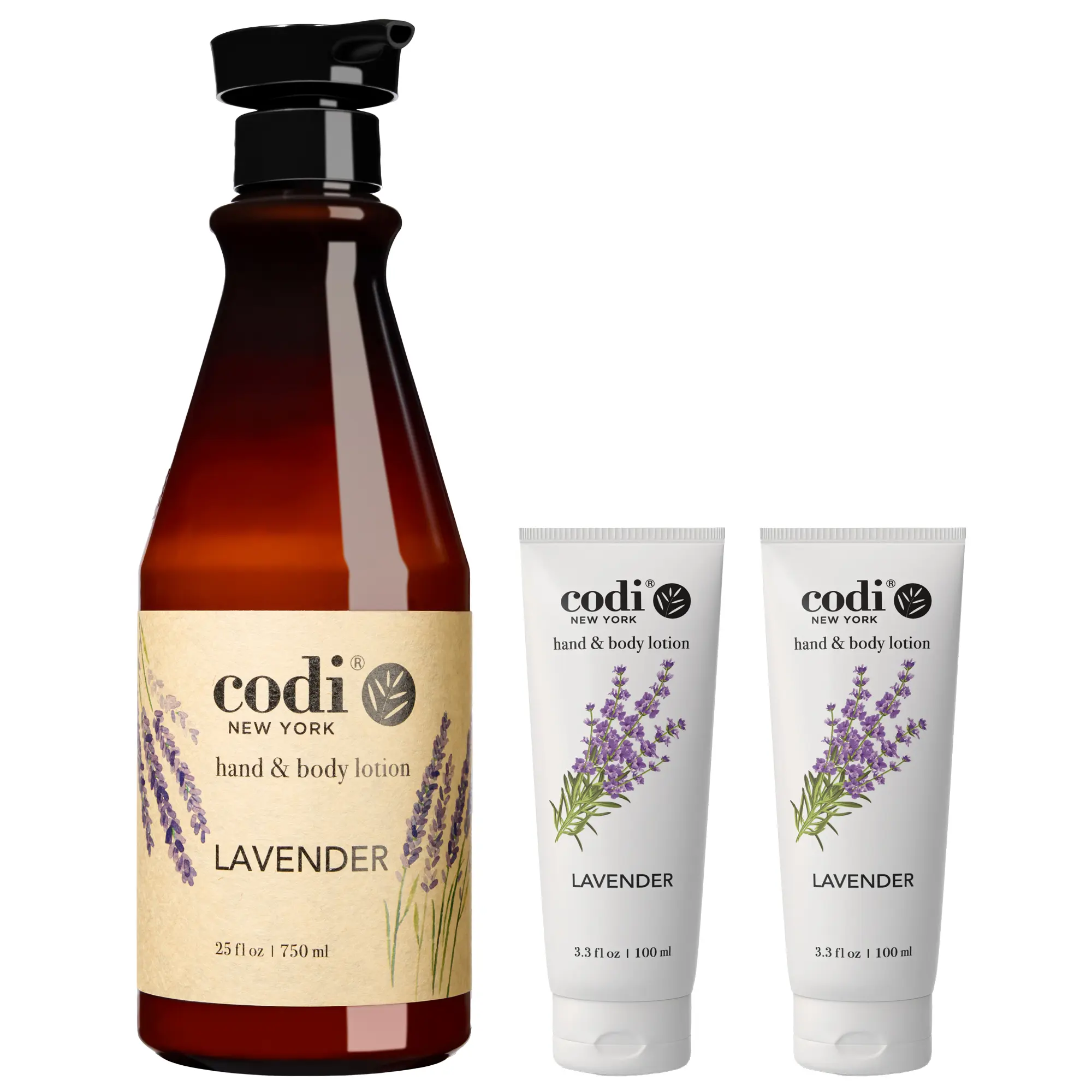 Codi Cherry Blossom Scent Hand & Body Lotion - Gentle, Smooth, Moisturizing Daily Lightweight Korean Beauty Unisex Body Moisturizer, 3-Piece Pack (750mL, 2x100mL)