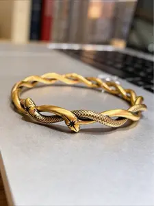 Vintage Punk Snake Wrap Jewelry Bracelet for Men and Women, Unique Design Party Street Style, Fashionable Spirit Snake Bracelet
