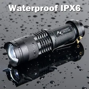 1-5 Waterproof Tactical Flashlights Portable LED Camping Lamps 3-Mode Handheld Powerful LED Torch Light Lanterns Self Defense Sanke Rescue