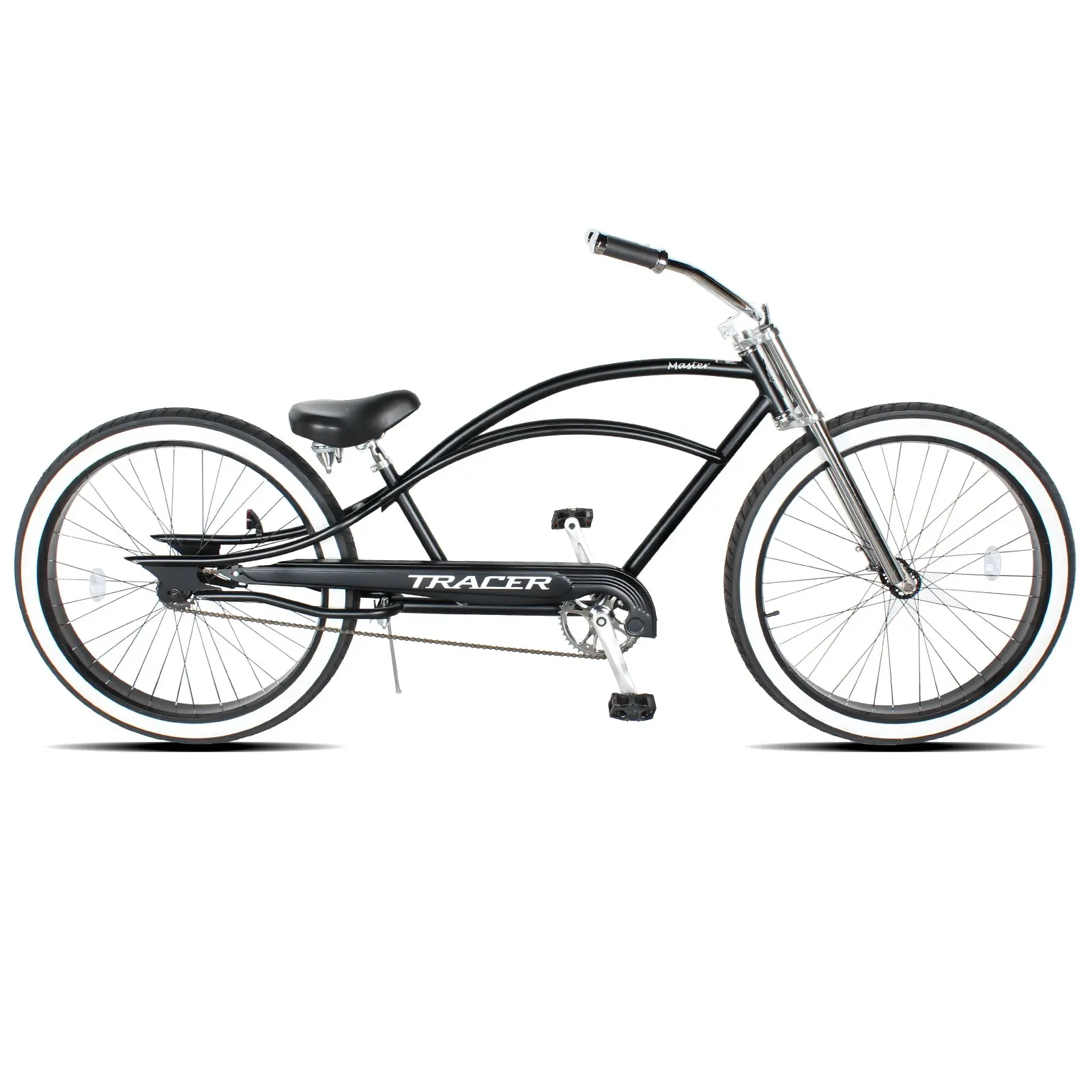 Tracer Master 29" Chopper Stretch Beach Cruiser Fat Tire Bike Single-Speed Tracer Master 29" Chopper Stretch Beach Cruiser Fat Tire Bike Single-Speed