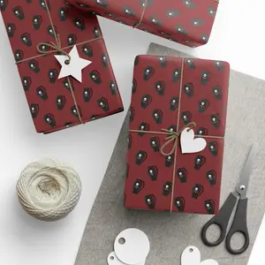 Coffin Christmas Wrapping Paper - Gothic Holiday Gift Wrap, Spooky Xmas Present Packaging, Alternative Festive Wrap, Unique Seasonal Paper