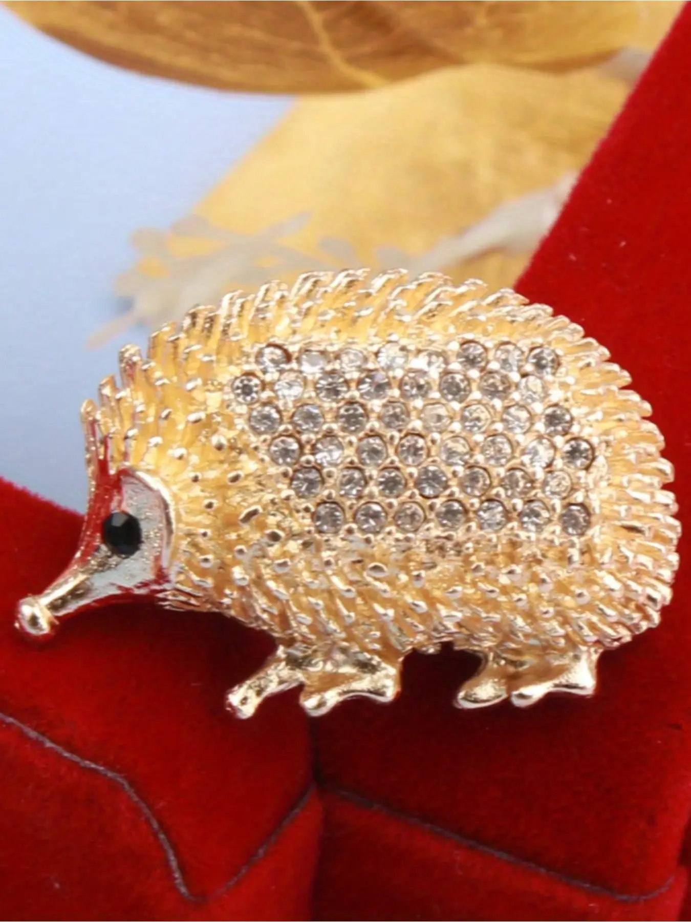 New Animal Hedgehog Brooch Jewelry High-end Suit and Qipao Jacket Accessory Jacket Fastening Pin Alloy Brooch Pin Bling Stylish Accessory