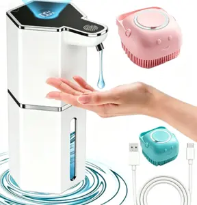 1-Piece Waterproof Transparent 2026 Automatic Liquid Soap Dispenser, Touchless Operation, 6-Level Adjustable, USB Rechargeable Minimalist Smart Dispenser, 12.8 oz/380 ml Wall-Mounted with Easy Installation, Suitable for Bathroom, Kitchen Dishwashing Areas
