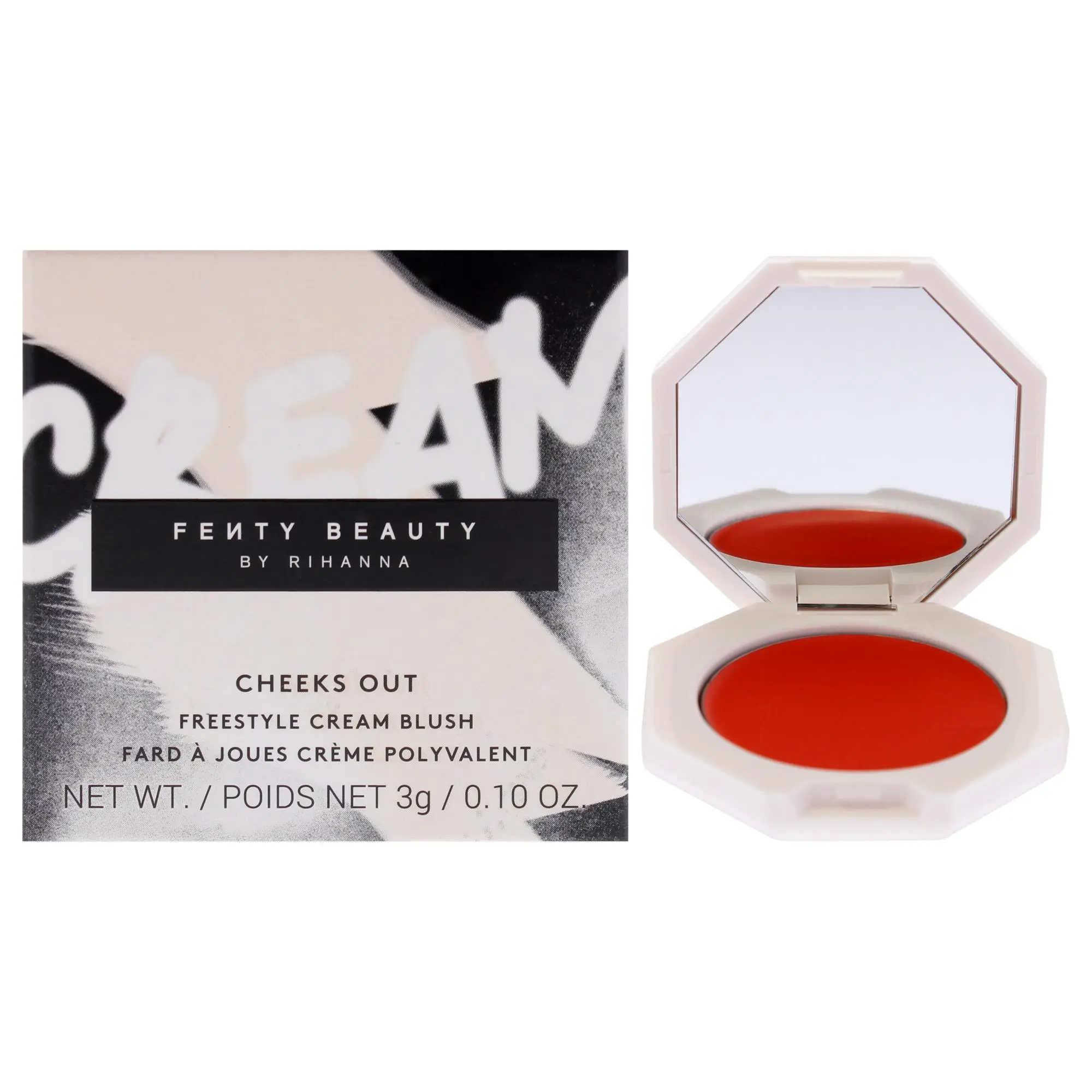 Women's Fenty Beauty Cheeks Out Freestyle Flawless Radiant Cream Blush - Shade 12 Big Melons, 0.10 oz Cosmetic Daily Makeup