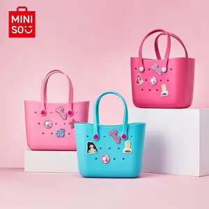 [Mother’s Day Gift] Miniso Barbie Lunch Bag for Women Cute Holes Design Durable Bags for Girls Suitable Size,Ideal for Beach Work Daily Use