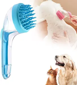 Adjustable Pet Grooming Massage Bath Brush - Groomer Tools for Deshedding Fur Removal, Slicker Brush for Dogs & Cats