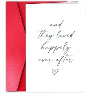 Funny Wedding Card, Heart Design Greeting Card with Envelope, Wedding Gift Card, Party Gift for Wedding, Engagement, Anniversary, Birthday