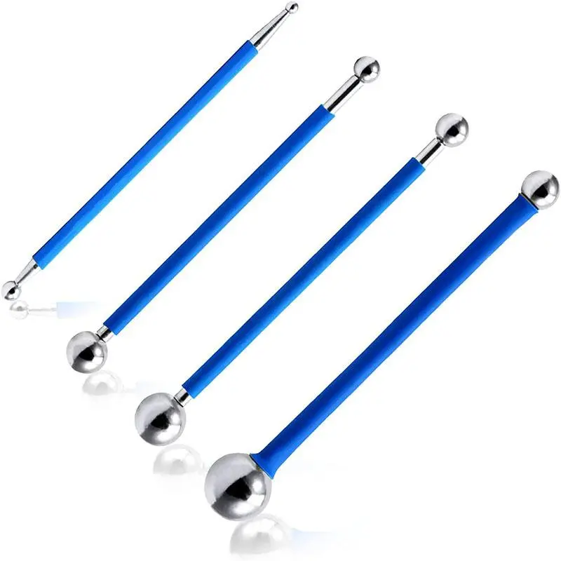 Concrete Countertop Caulking Tool, Ball Tile Caulk Finishing Tool, Tile Grout Coating Pressing Tools, Double Steel Pressed Ball for Bathroom, Tool Set