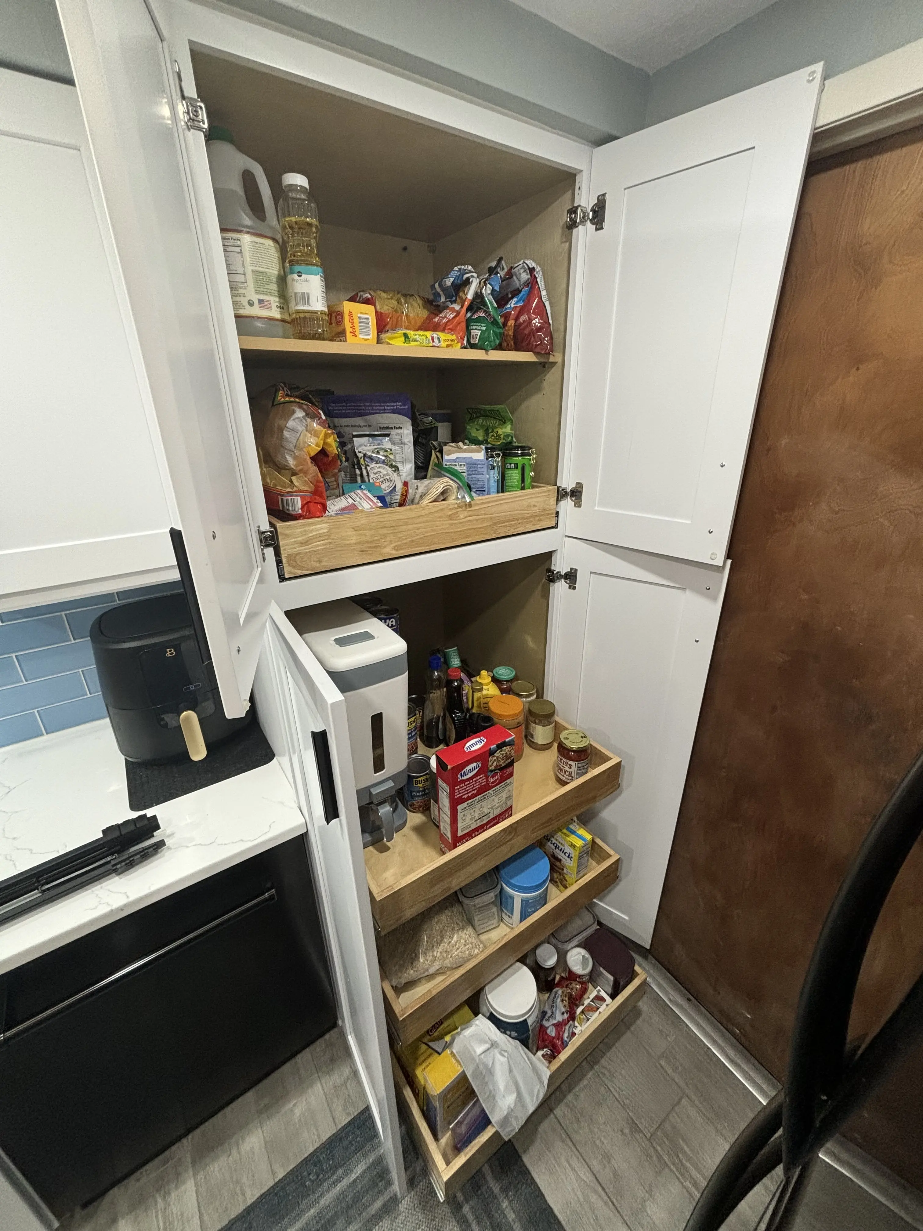 Pantry/cabinet Organizer - Wood Roll Out Drawer with Soft Close Slides - 30 inch - Easy Installation