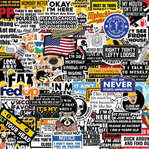 125PCS Blue Collar Funny Sticker Pack, For Hard Hat, Tool Box, Cars, Helmets, Water Bottles, Hilarious Gift for Co-workers, Boss, Friends, Family members, Union