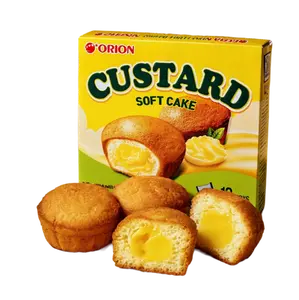 ORION Soft Custard Cream Cakes - Korean Dessert, 12 Pieces, 9.73oz