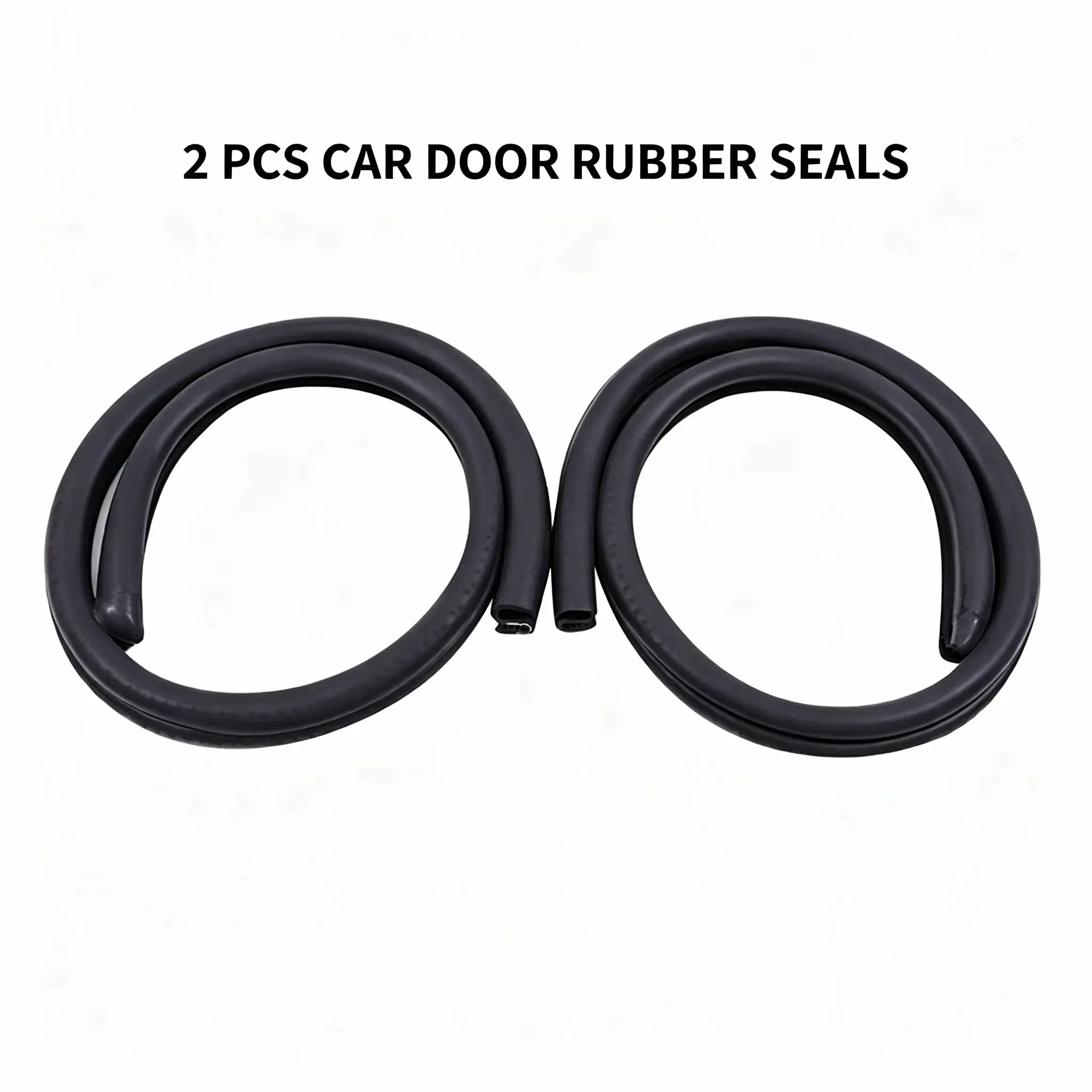 2 Pcs Car B-Pillar Sealing Barrier - Buckle Type High-Density Rubber Weather Guard with Steel Frame, EPDM Strip for Soundproofing, Edge Protector for SUV/Truck