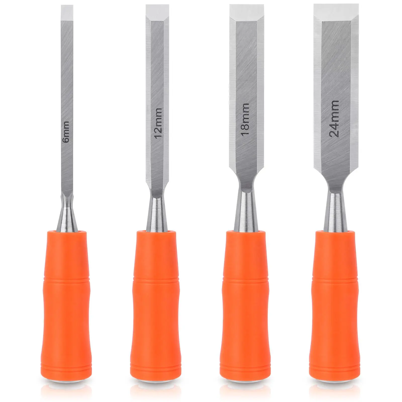 Wood Chisel Set, Woodworking Tools Set, Carpentry Tools, Wood Chisels for Woodworking with Steel Hammer End, Wood Tools Chisel Set Woodworking with Ergonomic Plastic Handle, Hardware