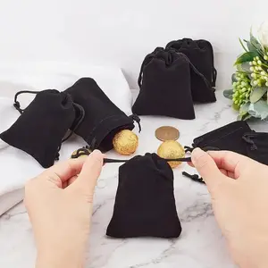 50pcs Velvet Drawstring Gift Bags, Gift Packaging, Elegant Storage Solution for Candy, Party Favors, Party Supplies, Christmas Presents, Ideal for Gifting Occasions
