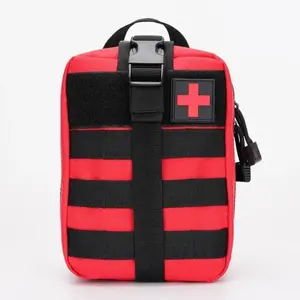 Tactical First Aid Med Survival Emergency Tactical Pouch - Red