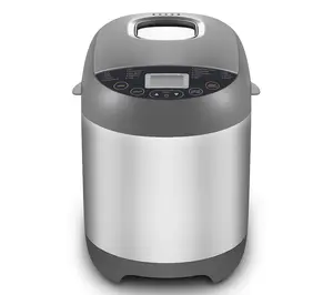 Programmable Bread Maker Machine, 3 Loaf Sizes, 19 Menu Functions Gluten Free White Wheat Rye French and more, 2 Lb, Stainless Steel