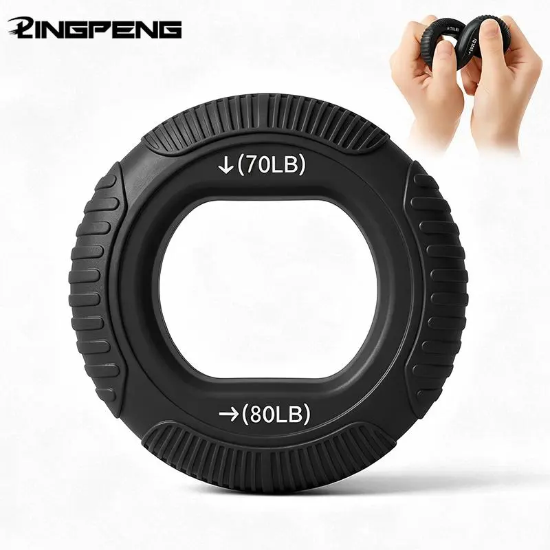 Silicone Hand Grip Strengthener 20-80LB Gripping Ring Finger Trainer Carpal Expander Muscle Finger Stretcher Relieve Wrist Pain