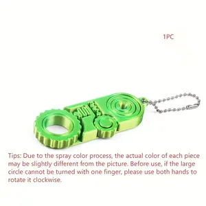 3D Printed Stress Relief Keychain - Rotating Gears, Flexible Fingers, Interactive Keychain, Fingertip Fidget Spinner, Thumb Stress Toy, Wednesday Gift, Party Favor, Small Accessory, Backpack Keychain, Christmas Gift for Colleagues