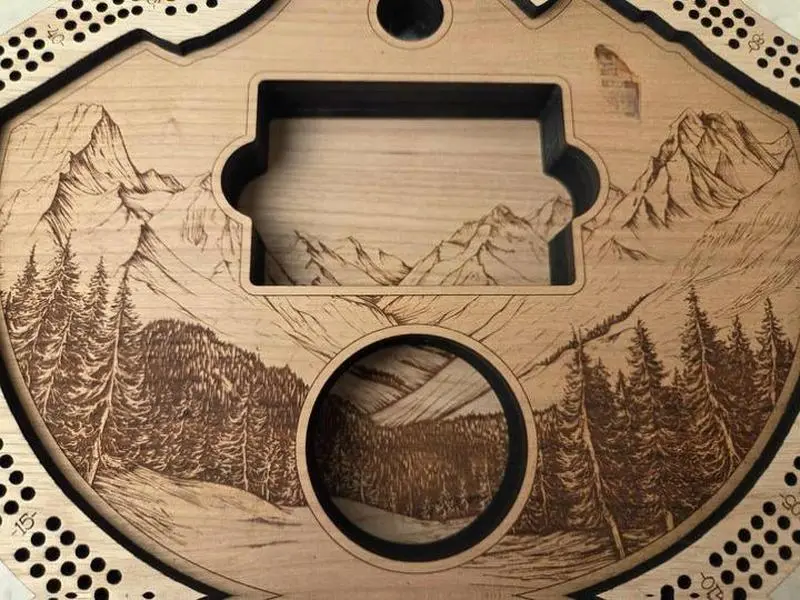 Mountain Scene Cribbage Set