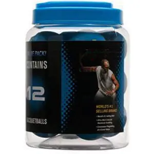 Racquetballs, 12-Pack High-Bounce Rubber Balls for Racquetball & Dog Fetch