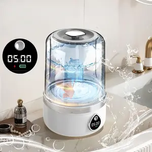 Portable Mini Washing Machine for Underwear & Makeup, Wireless Charging Cup, Small Size Laundry Washer for Home Use