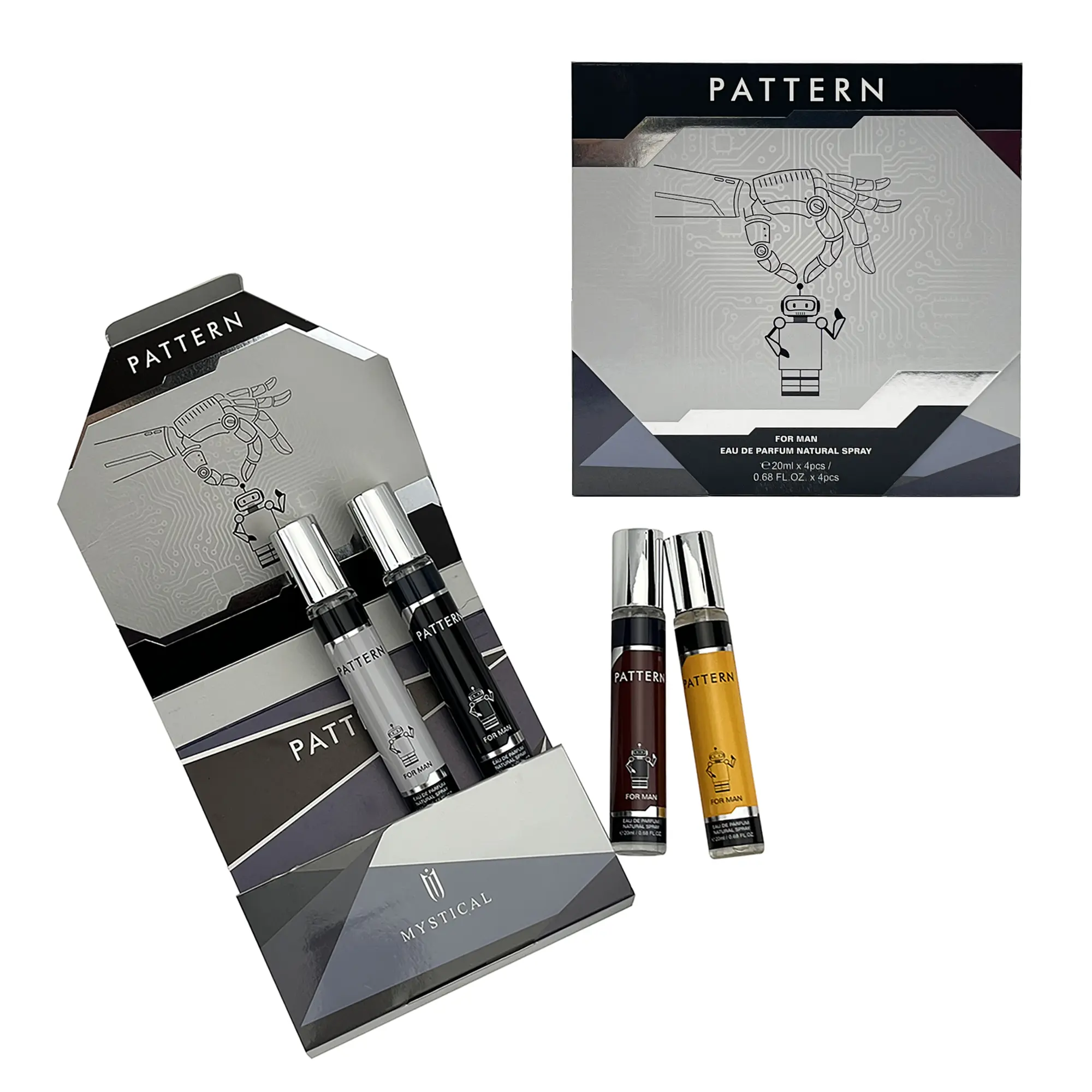 Men‘s Mini Fragrance Perfume, Men's Long-Lasting Colognes ,Christmas，Valentine's Day gift -20ml*4(0.68*4 f1.0z)
