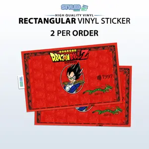 vegeta express rectangle vinyl sticker